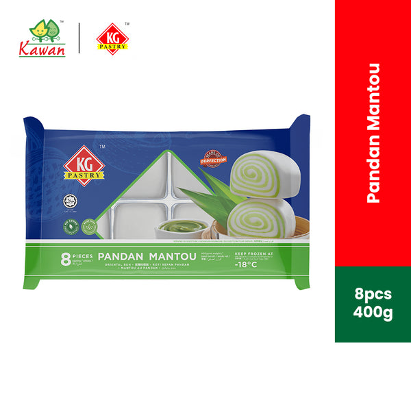 KG PASTRY Mantou Pandan (8 pcs - 400g)